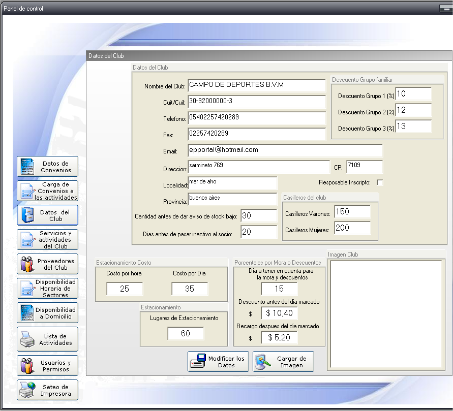 Panel de Control